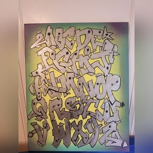 Graffiti Alphabet Art Canvas